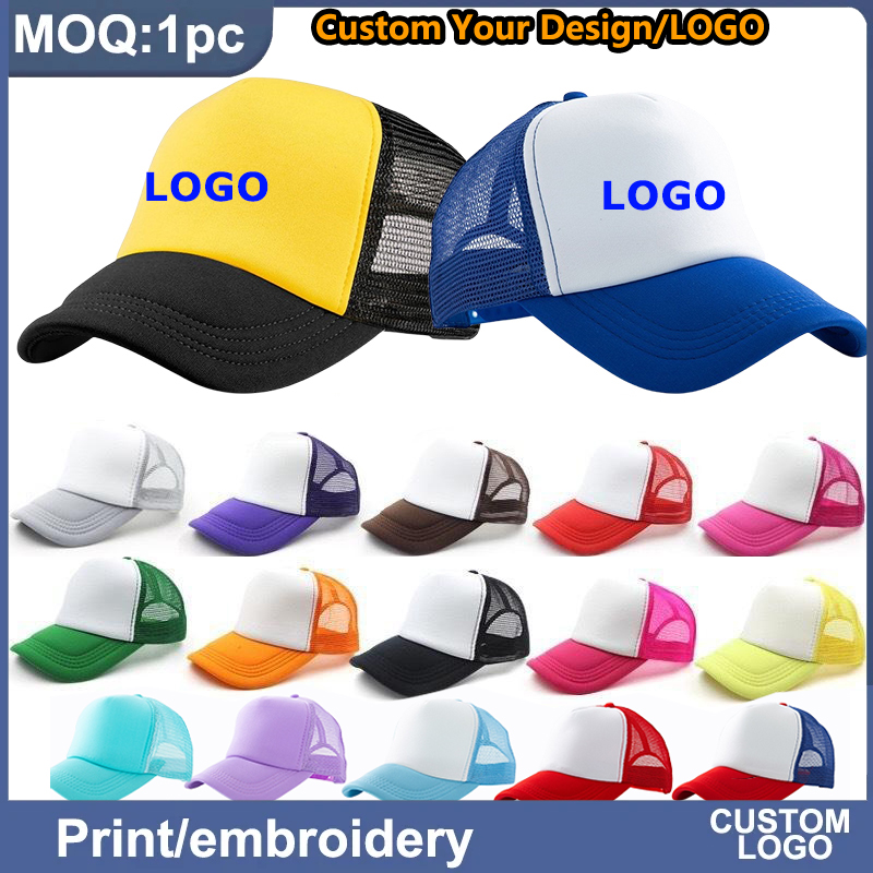 Trucker Cap Mesh - شخصية شعار قبعات سائقي الشاحنات الرجال