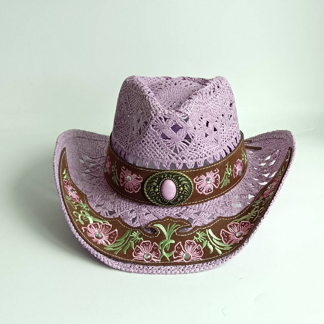 قبعة نسائية صيفية من القش بتصم - مراجعة Cowboy Hat Straw وسعره