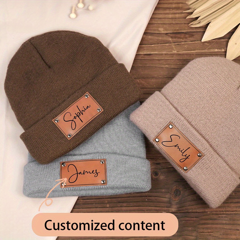 قبعة صوفية محبوكة مع ملصق جلدي - مراجعة Beanie Cuffed Knit وسعره
